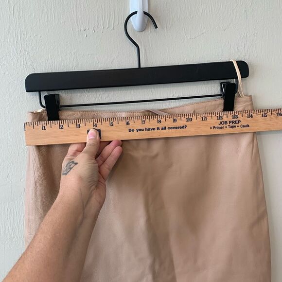 Tufi Duek Tan leather skirt size 40 (s) - Picture 7 of 9